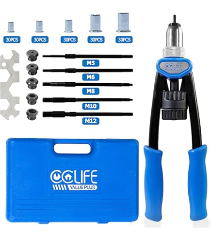 Rivettatrice Per Inserti Filettati M3-M12 - Doppia Leva Con 7 Tiranti - Foto 13