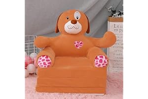 ALSWIG Three Layers of Folding Kids Sofa/Children Sofa/Lazy Sofa/Armchair Flip Open Plush Foldable Mini Sofa Softtoy Cute Cartoon Design Baby Seat Couch (Not Cover!with Liner Filler) (Shar Pei)