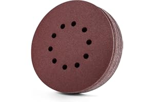 S SATC 225mm Sanding Disc 120 Grit Sander Pad 25-Piece 9 Inch 10 Holes Hook and Loop Sandpaper for Drywall Sander, Long-neck Sander, Grinding Giraffe