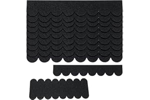 HYRYC 53stk Dachpappe für Vogelhaus Wasserdicht Dachschindeln Selbstklebend Mini Dachschindeln für Nistkastendach Nistkasten Kaninchenstall Hundehütte Briefkastendächer (Schwarz)