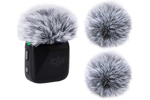 YOUSHARES Filtro de Micrófono para DJI Mic Mini, 2 Piezas de Funda de Viento de Peluche, Filtro de Pop Compatible con DJI Mic Mini (Gris)