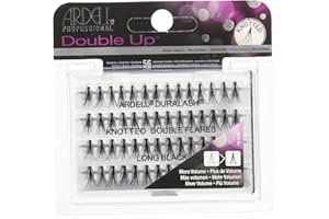 ARDELL PESTAÑAS DOUBLE INDIVIDUAL LONG BLACK | Pestañas Individuales de grupo con nudo largas negras | Crea un look más extremo y personalizado. Aporta volumen y largo a las pestañas naturales.