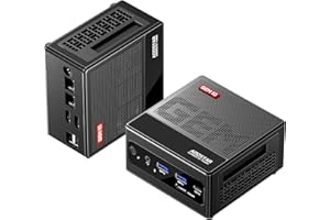 ‎AOOSTAR AOOSTAR GEM10 7840HS Mini PC, Schwarz Ryzen 7 7840HS(bis zu 5,1 GHz) Mini Desktop Computer 16GB LPDDR5 RAM 512GB SSD M.2 2280 PCIE4.0, Mini Gaming PC OCULINK/USB4/4K HDMI2.1/BT5.2/WiFi6/2x2,5G RJ45
