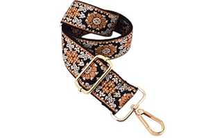 ROYGBCP Adjustable Handbag Strap Wide Purse Strap Replacement Shoulder Crossbody Bag Strap, gold, 130 cm