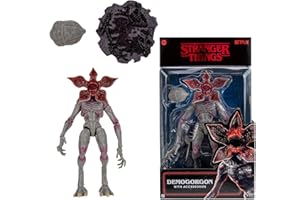 JAZWARES Stranger Things Demogorgon Upside Down Collector Figure - 6-Inch Highly Detailed Figure with Alternate Head and Environmental Display Base
