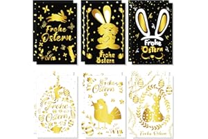 LOVEXIU Carte De Paques 12pcs,Carte Postale Pâques,Cartes De Pâques Lapin,Carte De Voeux Pliée De Paques,Carte Joyeuses Pâques,Pour Décoration Pâques,Cpour Les Enfants,La Famille,Les Amis,Cotillons