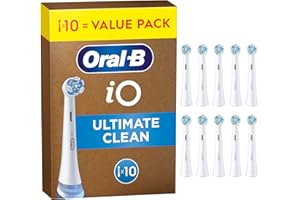 ‎ORAL-B Oral-B iO Ultimate Clean Oryginalne wymienne okrągłe końcówki szczoteczek elektrycznych, z krzyżującymi się włóknami do zaawansowanego dokładnego czyszczenia i usuwania płytki bakteryjnejOral-B iO, 10