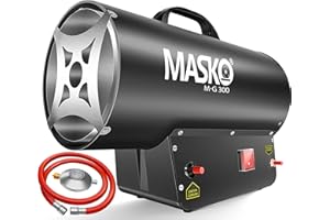 Masko® Radiateur Soufflant à Gaz, Canon à Chaleur, Chauffage Radiant, Générateur d'Air Chaud de Chantier, Noir, 30 KW