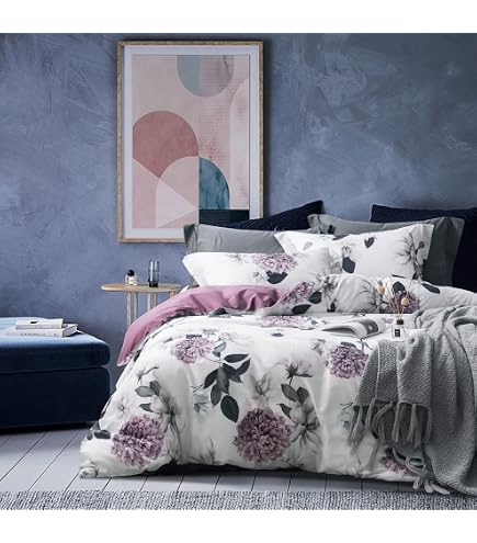 Parure Housse De Couette 240x220 Cm + 2 Taies 63x63 Cm - Natural Beauty 100% Coton 57 Fils