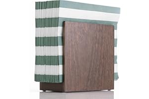 TOROS STORE Servilletero de granja - Servilleteros de madera marrón para mesas - Dispensador de servilletas de cocina - Accesorios de cocina - Decoración de restaurante