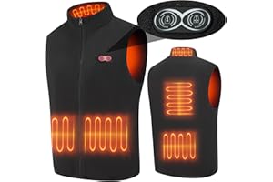 vapesoon Heated Feleece Vest for Men and Women Gilet with Adjustable 3-Level Temperature for Dog Walking, Skiing, Hiking, and Fishing (Battery Not Included)