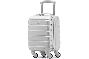 Flight Knight Lekkie 4-kołowe twarde etui ABS Walizka kabinowa bagaż podręczny zatwierdzony dla ponad 100 linii lotniczych, w tym EasyJet, British Airways, RyanAir, Virgin Atlantic, Emirates i wielu