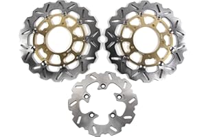 Arashi Front Rear Brake Discs Rotors for Suzuki GSXR 1000 2005-2008 Brake Disks Motorcycle Accessories GSXR1000 GSX-R 1000 GSX-R1000 R600 R750 600 750 Gold 2006 2007