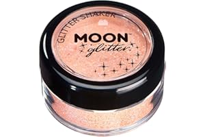 Barattolino glitter color pastello della Moon Glitter – 100% Cosmetico per viso, corpo, unghie, capelli e labbra - 3gr - Pesca