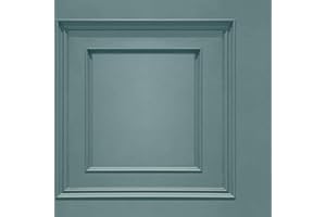 YÖL Oliana Wood Panel Effect Wallpaper Teal