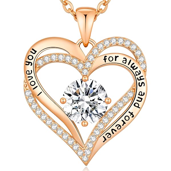 LAVUMO Collana Donna Ciondolo Cuore Collana Oro Collane Argento 925 Placcato Oro 14k Gioiello Elegante Romantico Regalo Donne Compleanno Regali Per