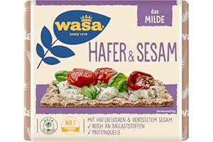 ‎WASA Wasa Knäckebrot Hafer & Sesam 12x230g | Das Milde Hafer & Sesam Knäckebrot, reich an Ballaststoffen