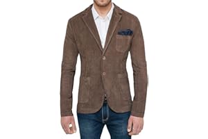 Evoga Giacca Uomo Velluto a Coste Casual Slim Fit Cappotto Bolero Invernale