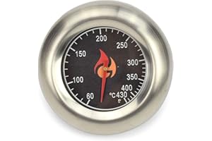 GRILLROST.COM DAS ORIGINAL Termómetro de barbacoa para atornillar - adecuado para nuestro capó de pizza y otras parrillas