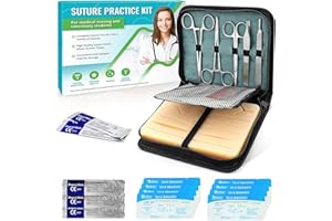 VERSAL EXLIN Kit di sutura chirurgica per studenti di medicina-Strumenti per Allenamento Chirurgico Kit completo per la pratica tecniche di sutura, Regalo medico per studenti, veterinari, infermieri