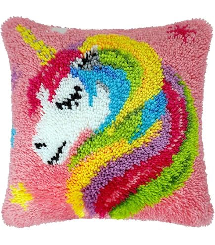 Kit DIY Housse De Coussin Noël - Broderie Au Crochet - 43x43 Cm - Loisir Créatif & Cadeau Fait Main