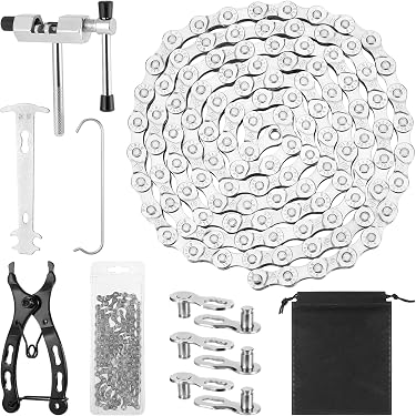 EMagTech 5 Paires De Maillons De Chaîne 9 Vitesses – Réutilisables, Montage Rapide, Acier Au Manganèse, Dorés – Pour VTT Et Route