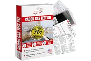 LEAPING LYNX Home Radon Gas Test Kit - Premium EPA-Approved Detector Testing Method, NRPP-Certified Lab Results with Quick Analysis Turnaround - LAB Analysis FEE Included