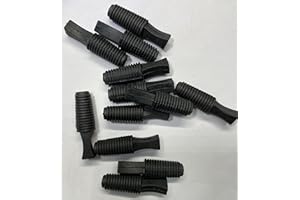 DEXIERP Protection Force Tapón de inserción cónico Acanalado para 13/32 '7/16 "15/32" 10-12 mm Orificio de identificación Tubo de Rosca Apertura de Botella (Paquete de 15) Goma Reutilizable