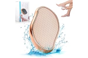 GUBOOM Lima per Piedi Bagnato e Secco, Raspa Piedi in Vetro per Cura Piedi e Mani, 2 in 1 Raspa Piedi Pedicure in Vetro Nano, Raspa Piedi in Acciaio Pietra Pomice, Callus Remover Sicuro ed Efficace