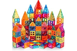 Mauikay 100PCS Magnetic Tiles Kids Toys - Magnetic Building Blocks STEM Magnet Building Set Preschool Learning for Kids Ages 3-8, Sensory Montessori Toys for Boys and Girls