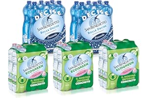 Acqua Minerale San Benedetto 30 Bottiglie da 1,5L, 18 Naturali + 12 Frizzanti, Acqua Oligominerale, Fonte Benedicta