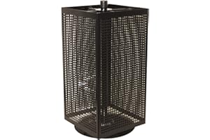 GERSO Vierseitiger Lochblechständer für den Tresen (schwarz), drehbar, platzsparend, 19 cm Breit, 44,7 cm Hoch, für Einfach- und Doppelhaken, Magnete