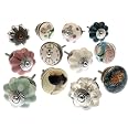 12 Vintage Schrankknöpfe Keramik – Mango Baum Design, Bunt, Für Schubladen & Türen (verschiedene Farben)