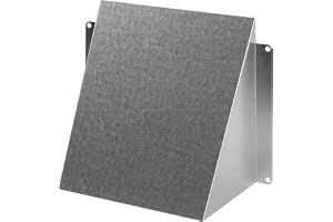 Repa Market 6 tum x 6 tum / 150 x 150 mm galvaniserat stål huvventil – rektangulär extern ventilationsgaller – metall utomhus
