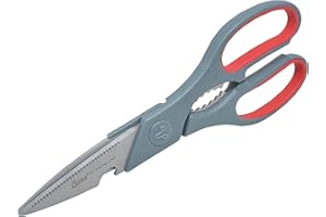 Clauss Titanverstärkte Mehrzweckschere, 1 Stück, 21 cm, 18052-001, Grau / Rot