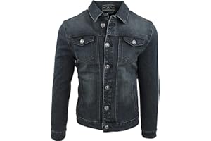 Evoga Veste de Jeans Homme Casual Bleu Foncé en Jeans Sweat-Shirt avec Fermature Éclair Slim Fit