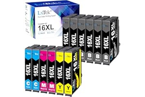 ‎LXTEK LxTek Kompatibel Tintenpatrone als Ersatz für Epson 16XL für Workforce WF-2750 WF-2760 WF-2660 WF-2650 WF-2630 WF-2540 WF-2530 WF-2010 WF-2510 (Schwarz, Cyan, Magenta, Gelb, 12er-Pack)