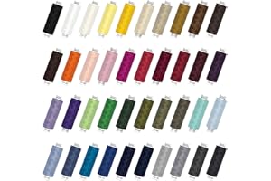 ‎NÄHMIT Nähmit - Gütermann TOLDI Nähgarnset - 40 Rollen á 500m Allesnäher Garn Set + Farbkarte - Nähmaschinengarn TOP QUALITÄT