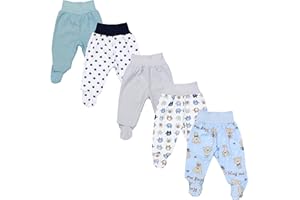 TupTam Baby Unisex Hose mit Fuß Bunte 5er Pack
