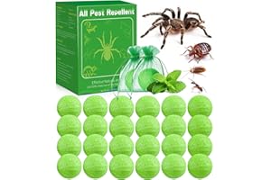 YINEAAE 24 Stück Spinnenabwehr, Natürliches Pfefferminzöl Lebensmittelmotten Falle, Schädlingsbekämpfung für Drinnen und Draußen, Vertreibt Mäuse, Spinnen, Motten, Wespen, Ameisen