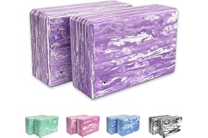 Base yoga Yoga Blocks - 1 or 2 pc set - Unique Strong/Firm/Lightweight EVA foam support block/brick