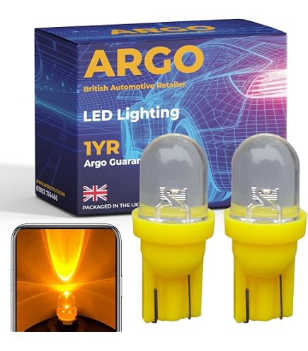 2 X 5 SMD LED T10 501 W5W WEDGE AMBER ORANGE INDICATOR REPEATER TURN BULBS