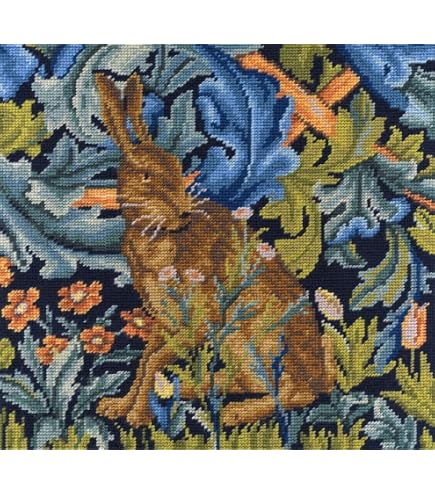 Bothy Threads Kreuzstich-Set „Hippie Hare“ – 26 X 26 Cm, Mit Bedrucktem Aida-Stoff