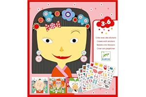 Djeco - Jeu éducatif, créer avec autocollants, DJ08934