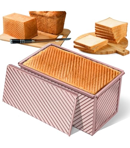 Auddemg Kastenform 2er-Pack - 25cm & 30cm Rechteckige Brotbackformen | Perforiertes Aluminium Mit Antihaft