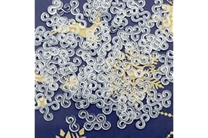 GUNWON 240 Pieces S Clips Loom Bands Clips Rubber Band Kit Plastic Connectors for Weaving Necklace Jewelry Accessories Craft Making (Clear)