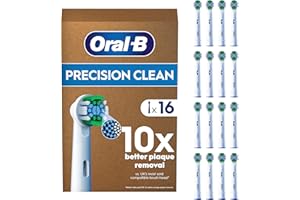 ‎ORAL-B Oral-B Pro Precision Clean Końcówki do szczoteczek elektrycznych, opakowanie 16 szt. o wielkości odpowiedniej do umieszczenia w skrzynce pocztowej
