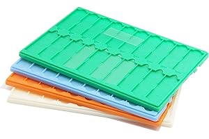 MUHWA Plastic Microscope Slide Tray; 20 Capacity, Pack of 4