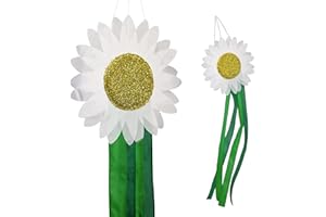 Madrona Brands Daisy Flower Windsock | Durable Outdoor Hanging Decoration | Yard, Garden, Patio, Home and More | 42-Inch