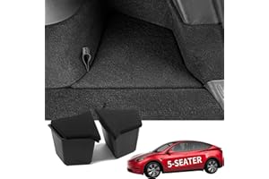 PACEWALKER For Tesla Model Y 2020 2021 2022 Kofferraum-Aufbewahrungsbox Kofferraum-Organizer Side Versteckt Stauraum Organizer Box mit Deckel und Griff für 5-Sitzer Tesla Model Y